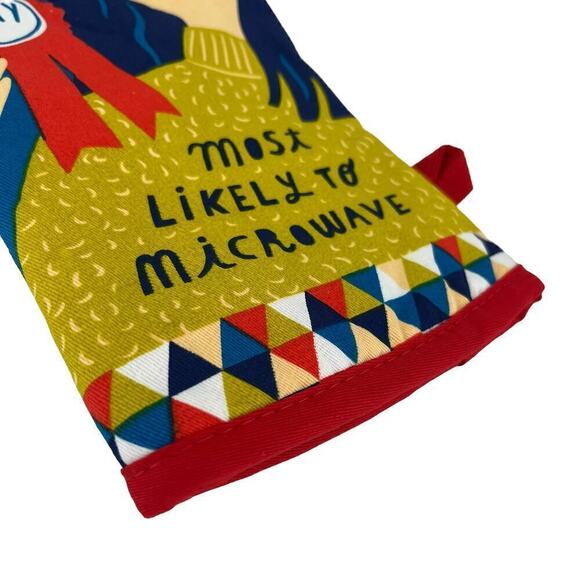 Blue Q Oven Mitt Most Likely to Microwave Colorful Triangle Print - Picture 3 of 7